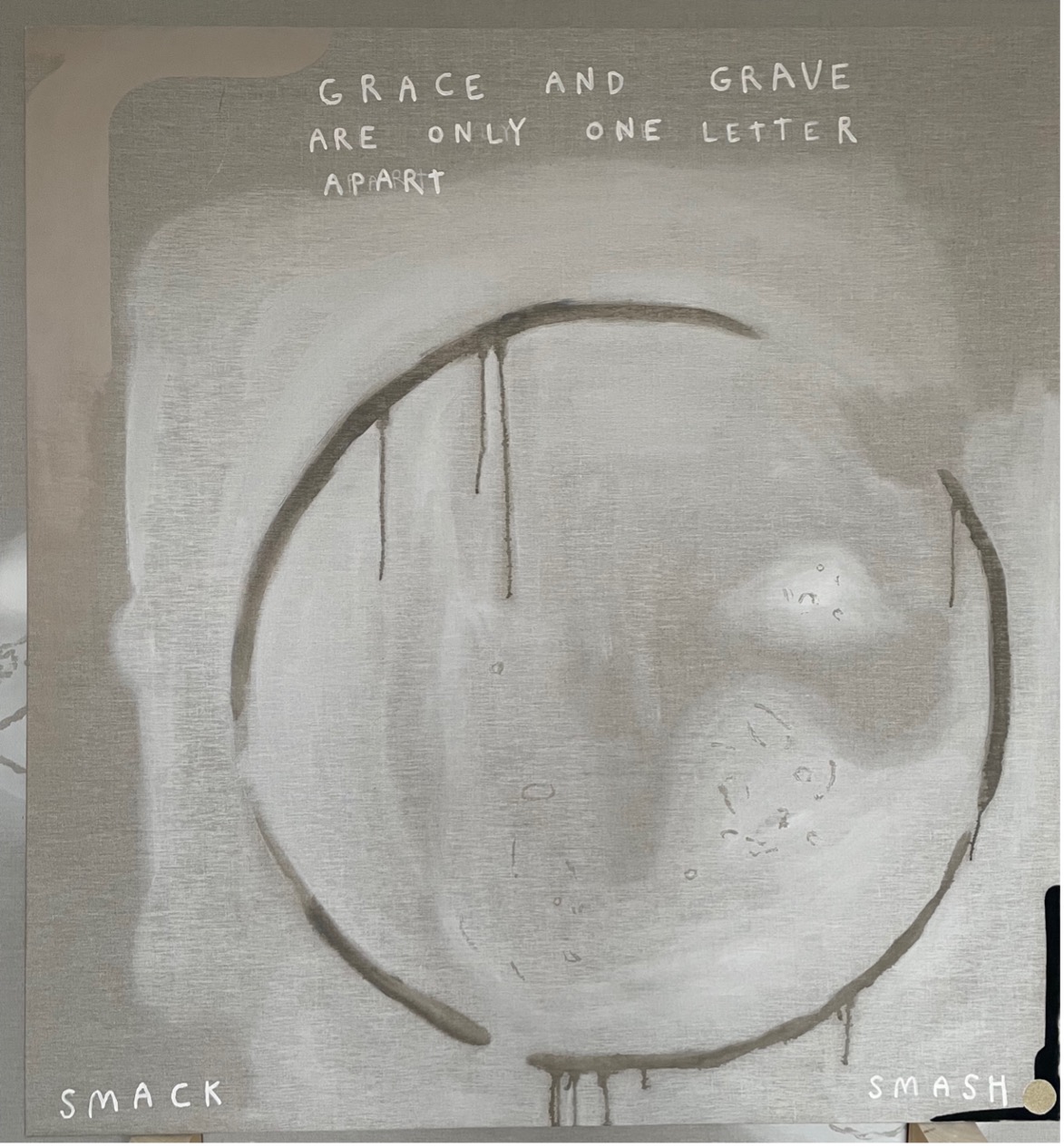 Anouk Lamm Anouk Grace and Grave are only one Letter apart Painting - Anouk Lamm Anouk