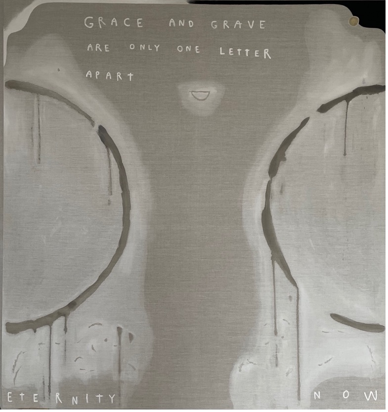 Anouk Lamm Anouk Grace and Grave are only one Letter apart N°5 Painting - Anouk Lamm Anouk