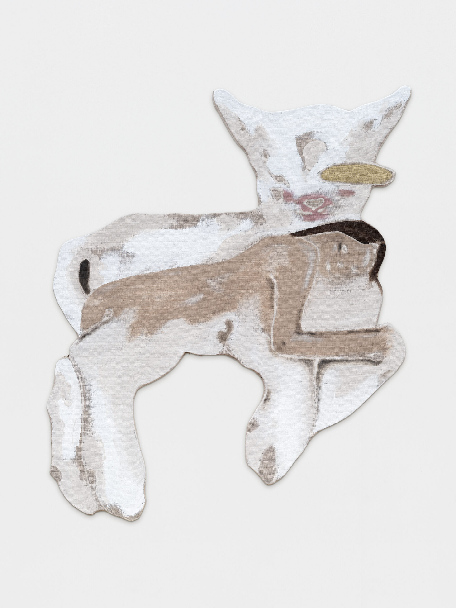 Becoming One N°1 Shaped Canvas Anouk Lamm Anouk Lamb Human Hybrid - Anouk Lamm Anouk